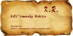Körmendy Robin névjegykártya